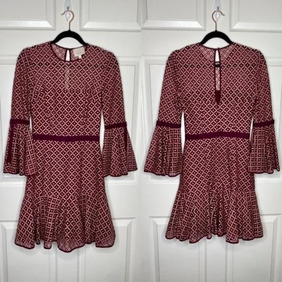 cinq a sept Cossette Lace Bell-Sleeve Dress - Picture 2 of 13